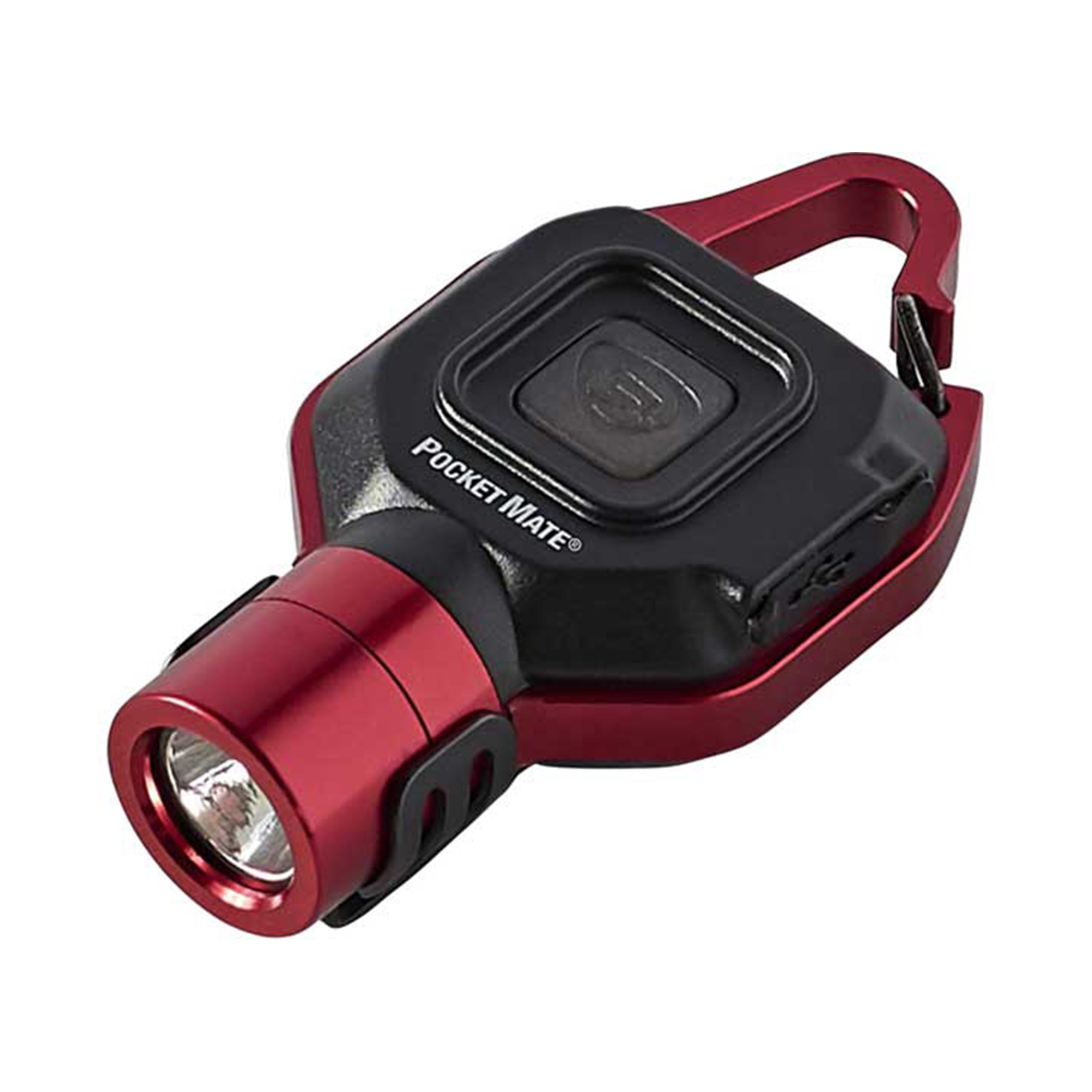 Streamlight Pocket Mate USB Rechargeable Flashlight — 325 Lumens, White LED, 76-Meter Beam, Red, Model# SLI73301